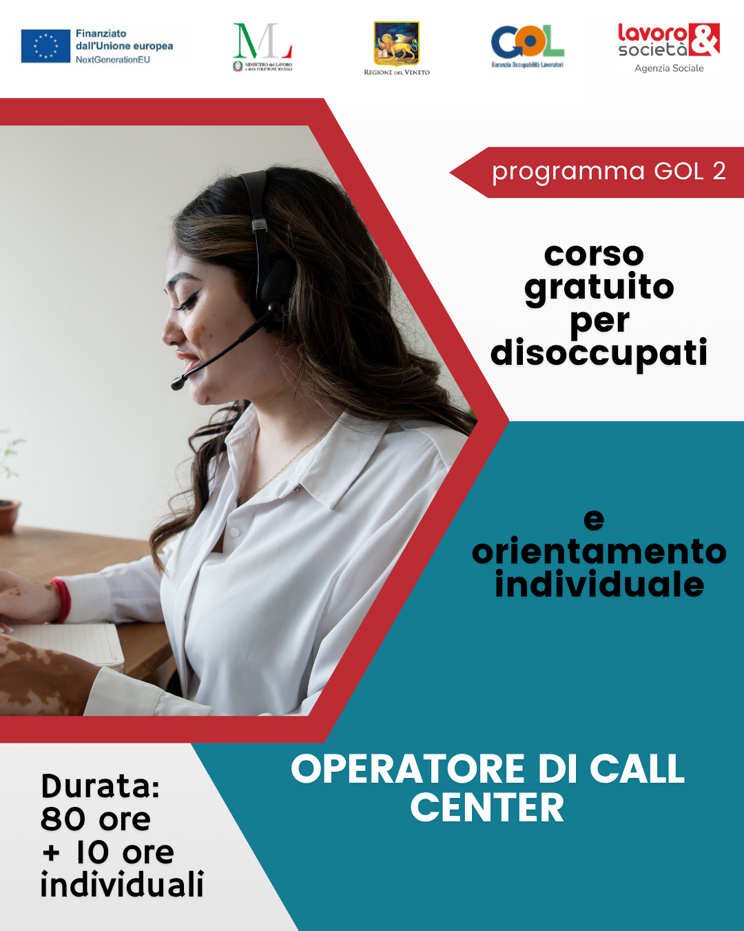 GOL percorso 2 - Formazione upskilling  mirata al profilo di Operatore di Call Center